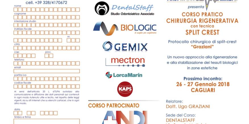 Corso pratico Chirurgia Rigenerativa con tecnica Split-Crest